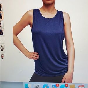 Mippo Navy open back workout tank top